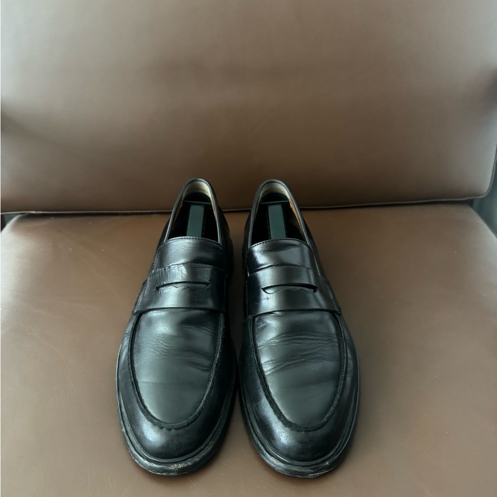 Common Projects Black Leather Slip-On Loafers